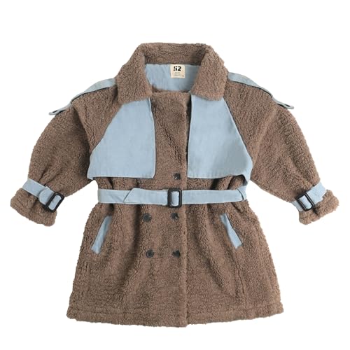 Image of Bold N Elegant Girl 3 /4th Sleeve Winter Party Overcoat Warm Long Quilted Fur Coat Jacket for 5 to 10 Year Girls