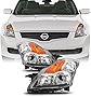 AKKON - Fits 2007 2008 2009 Altima Sedan Driver & Passenger Both Side Halogen Headlights Headlamps Chrome