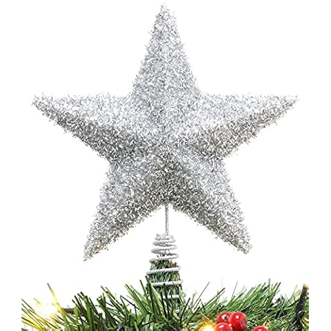 28cm Sparkly Tree Top Star Decoration Cover