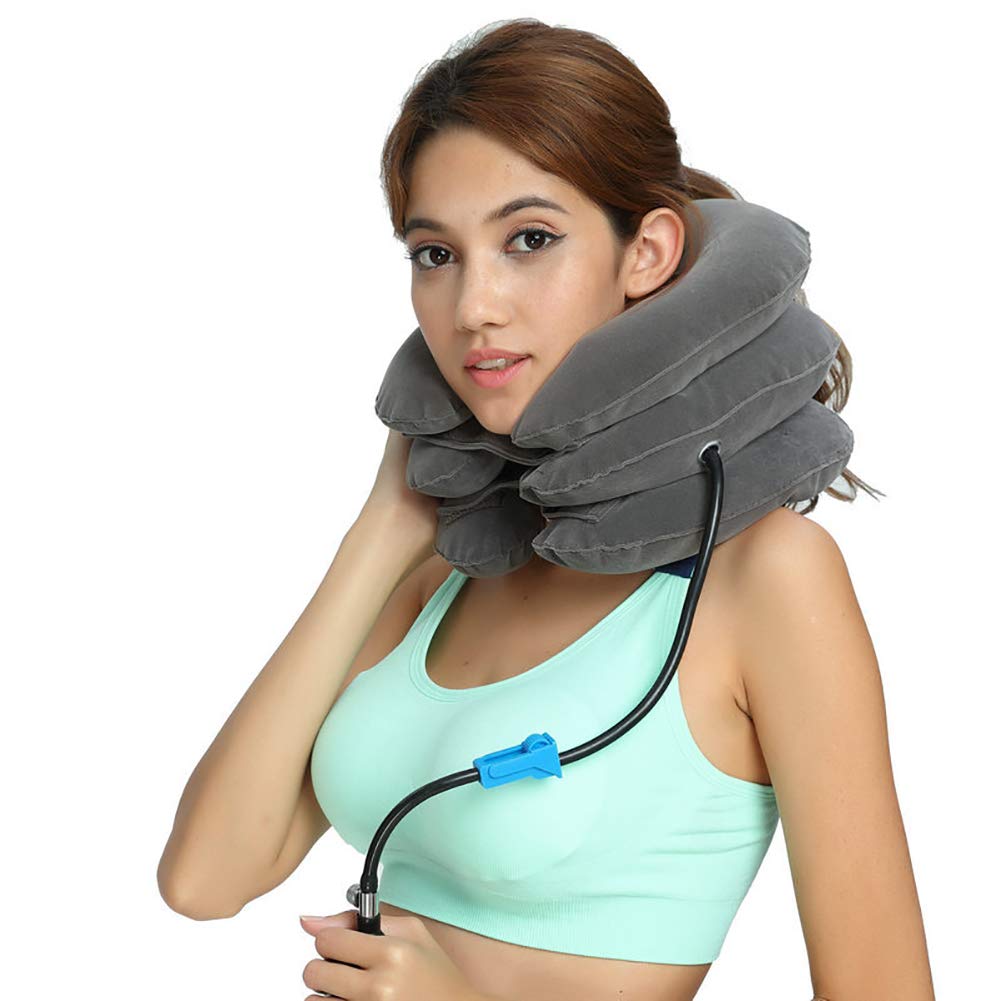 RUNZI Cervical Neck Traction Device Inflatable Neck Stretcher, Easy to