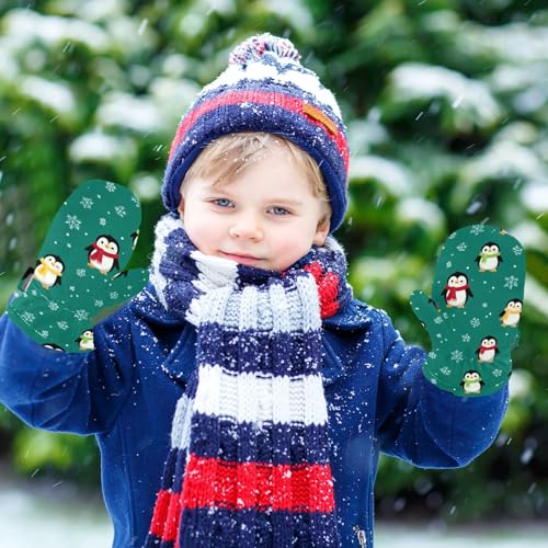 Image of Plaaee Early 1990s Pattern Kids Glove Warm Mitten Winter Favor for Toddler Boys and Girls Children Cold Weather Gloves