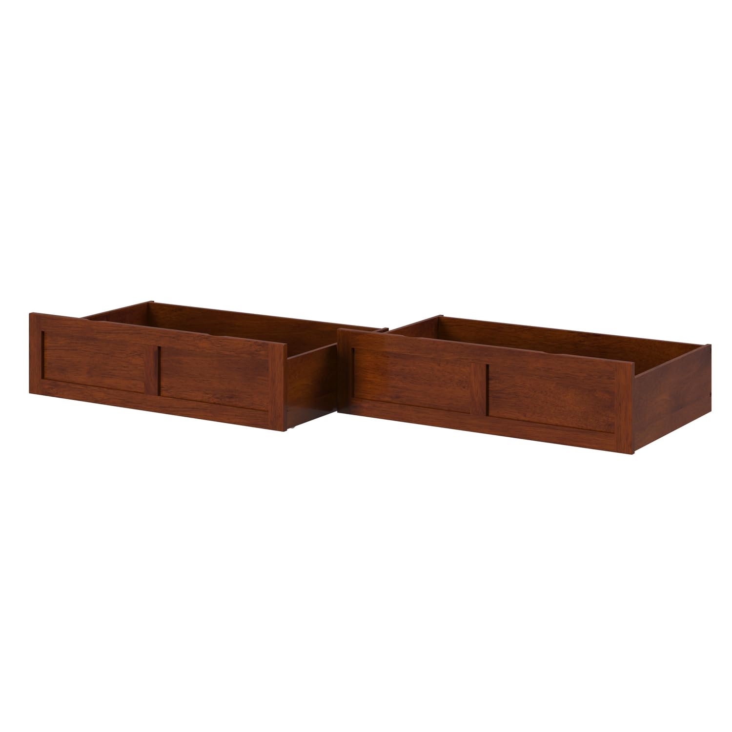 AFI Set of 2 Queen/King/Twin Extra Long Brown Bed Drawer, XL, Brown