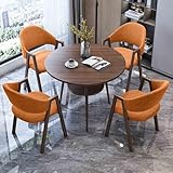 Moderno set di tavolino e sedie: eleva il tuo soggiorno o l'ufficio domestico con questo elegante set di tavolino e sedie. Caratterizzato da una miscela di design contemporaneo ed eleganza classica, offre comfort e funzionalità. Questo versatile mobile è un regalo ideale per amici e familiari, perfetto per l'inaugurazione della casa o occasioni speciali. Godetevi stile e praticità in un unico set.