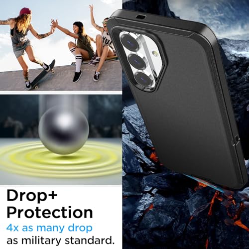 AICase for Samsung Galaxy S26 Plus(6.7"),Heavy Duty Drop Protection Full Body Rugged Shockproof/Drop Proof/Dust Proof Military Protective Tough Durable Phone Cover for Galaxy S26 Plus 2026 Black - image 3