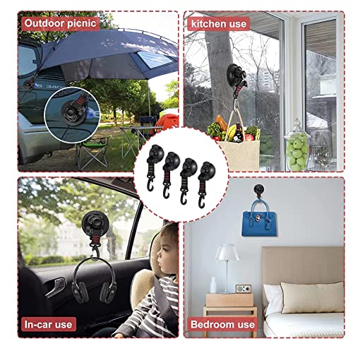 Suction Cup Camping Set, Suction Cup Hook Camping, Rear Tent Car Suction Cup for Car Side Awning Tents Camping Washing Line - Image 4
