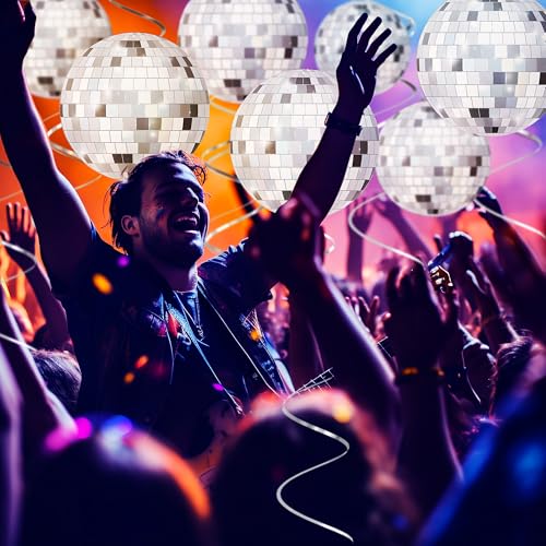 Image of Kaluofan 34PCS Disco Party Decorations, 70s Decor Disco Ball Decor Ceiling Decorations Hanging, Dance Party Decorations for 70s 80s Birthday Retro Disco Garland Party