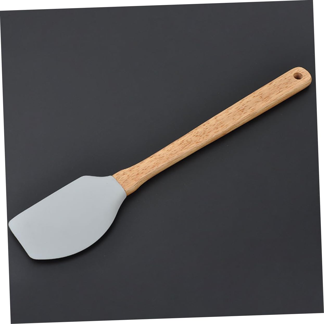 Zerodeko Set Utensili Cucina 6 Pezzi in Silicone Alimentare con Manici in Legno Resistente al Calore, Spatola Flessibile e Pennello Olio per Uso in Cucina