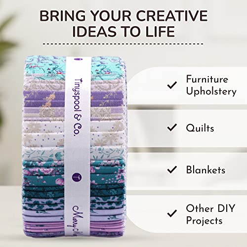 tinyspool amp co jelly roll fabric strips for quilting crafting and sewing 40 strip assorted bundle soft cotton for blanket rug upholstery home decor and purse making merry mermaid