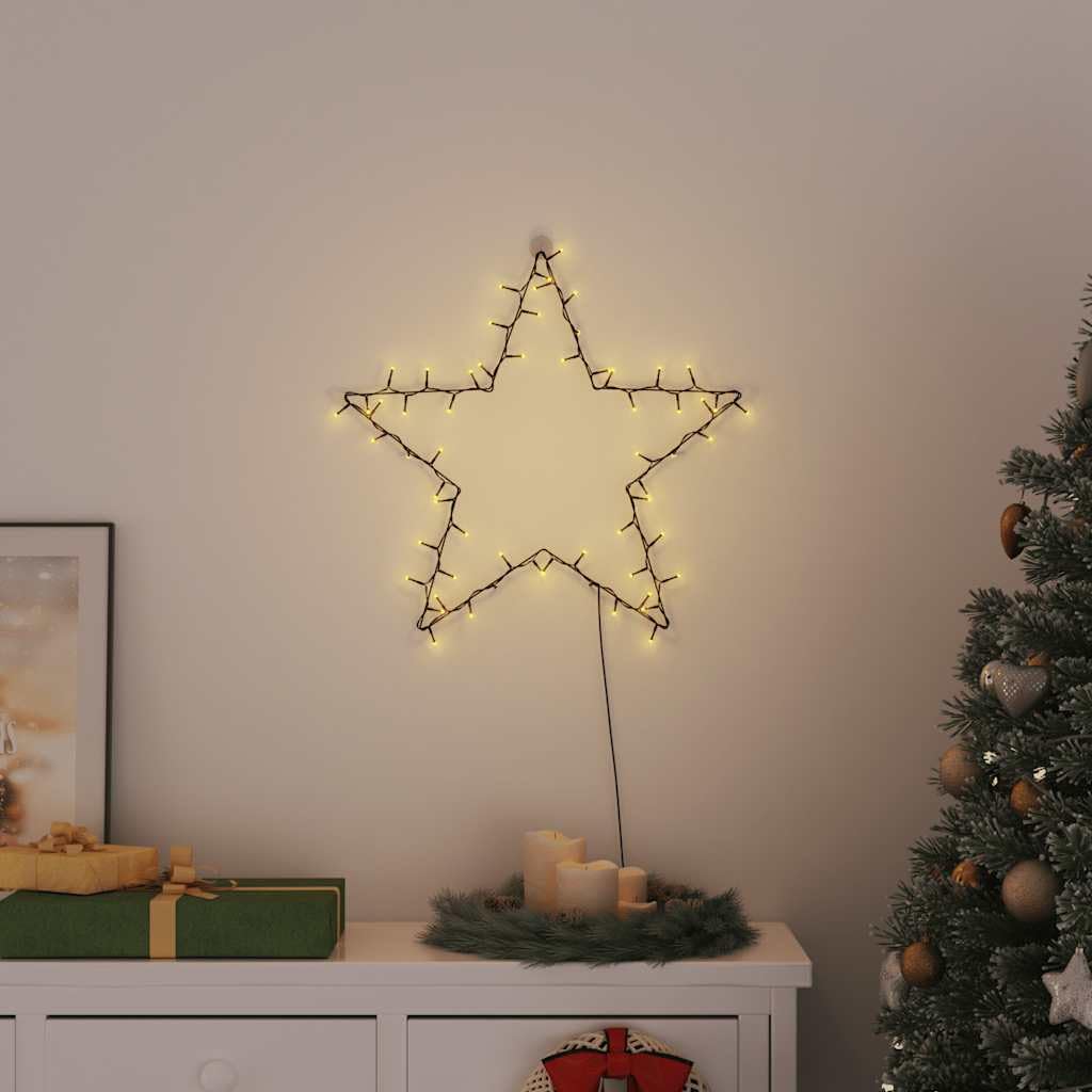 Homgoday Éclairage de Noël, silhouette d'étoile, 80 LED, blanc chaud, décoration de fenêtre, pour Noël, anniversaire, fête, mariage