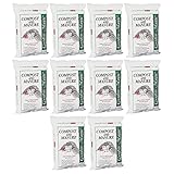 Michigan Peat 10-Pack Compost & Manure Blend, Garden Magic Mix w/Odor-Free Blend, 40 Lbs - Outdoor Lawn and Gardening Mixture with Nutrients and Minerals for Soil Potting and Planting