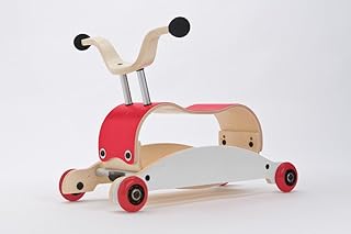 Wishbone Mini Flip Mix,Match 3 en 1 en color Top Rojo, Base Blanco, Ruedas Rojas
