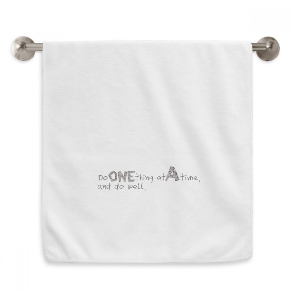 Serviette de toilette 13X29 pouces blanc essuie main citation