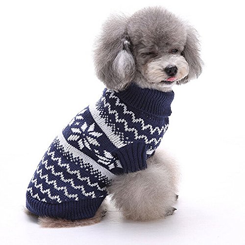 MEIbax Hanomes Ropa para Mascotas de Invierno Perros y Gatos Caliente Abrigos Suéter Sudadera Jersey Nieve Lana del Perrito Traje pequeños medianos y Grandes
