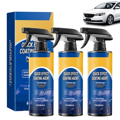 Quick Effect Coating Agent for Car, Schnellwirkungs-Beschichtungsmittel, 3 Stuck Auto-Beschichtungsspray, Autos Kratzer Entferner, Beschichtungsspray Autolack, Spray Auto, Wasserfestes, öLfestes