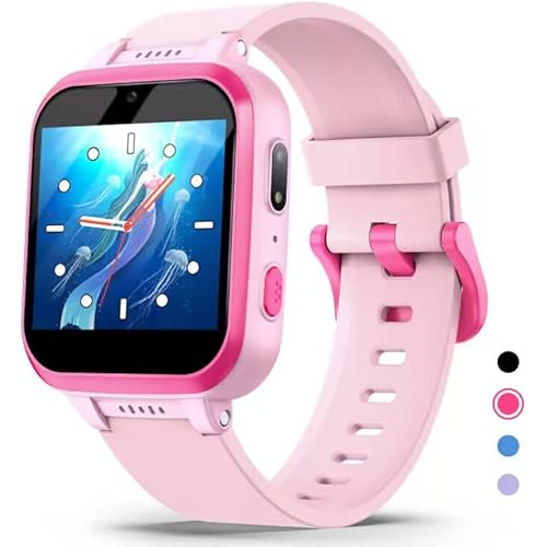 meoonley Kids Smart Watch with Puzzle Games HD Touch Screen Camera Video Music Player Pedometer Alarm Clock Flashlight Fashion Kids Smartwatch Gift for 6-13 Year Old Boys Girls Toys