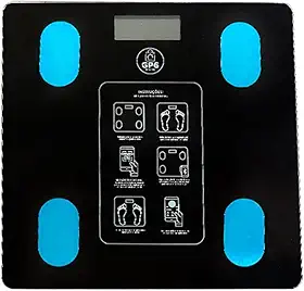 Balança Digital Corporal com Bioimpedância, Bluetooth, Aplicativo Exclusivo, Alta Precisão, 7 Perfis de Usuário, Peso para Bebês, até 180kg, Vidro Temperado – Tecnologia e Saúde em Casa.