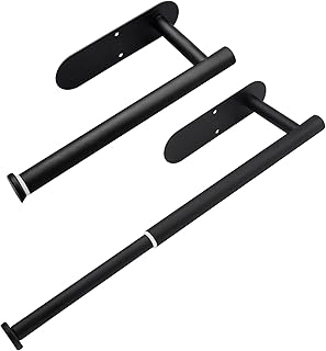 Hushållspappershållare utan borrning svart infällbar kökspappershållare hushållspappershållare vägghållare rostfritt stål ...