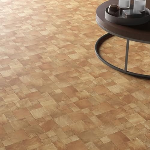 E1051 クッションフロア おしゃれ diy 掃除 簡単 抗菌 シンコール 1.8mm厚 182cm巾 木目 ブロックウッド【長さ1m×注文数】オーダー品のため返品不可