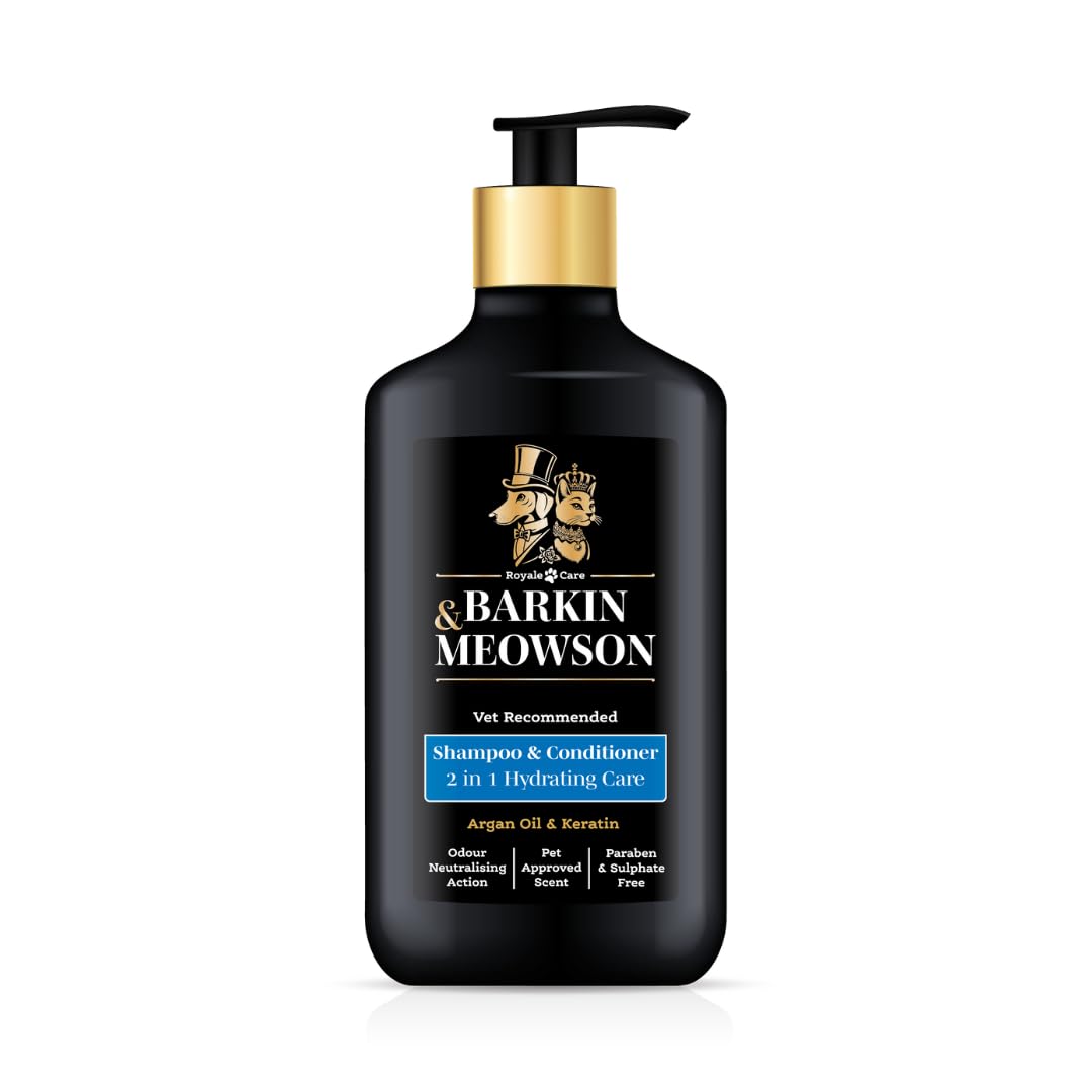 Barkin & Meowson Dog Shampoo & Conditioner 2 in 1 Hydrating Care 350ml / 11.83 fl.oz - Wheat Germ Oil, Pet-Friendly Scent