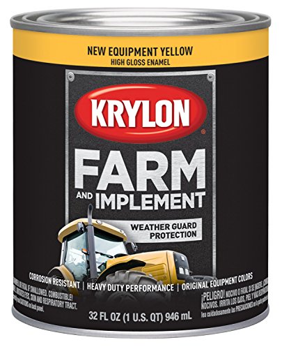 Image of Krylon 2037 Farm & Implement Brush, High Gloss, Equipment, 1 Quart Architectural Paints, Each, New Caterpillar Yellow