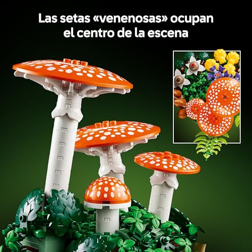 Miniatura 5 de LEGO Botanicals Setas del Bosque – Kit de Construcción con Plantas Artificiales: Setas Rojas y Flores Artificiales – Decoración para Salón y Dormitorio – Regalo de Manualidades para Adultos – 11505