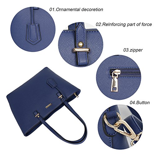Image of Women Fashion Handbags Wallet Tote Bag Shoulder Bag Top Handle Satchel Purse Set 4pcs