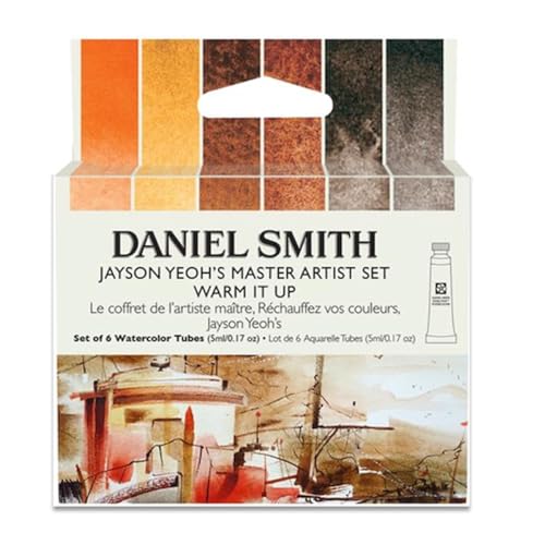 Daniel Smith Jayson Yeoh Master Artist Warm It Up - Juego de 6 acuarelas extrafinas, tubos de 5 ml