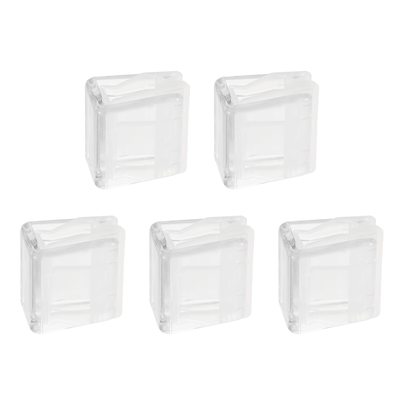 PATIKIL Plastic Binder Clips, 5Pcs Cute Paper Clamps Reusable Small File Clips Desktop Document Organizer Accessories for Fixing Paper Desk Home Office Supplies, Transparent White