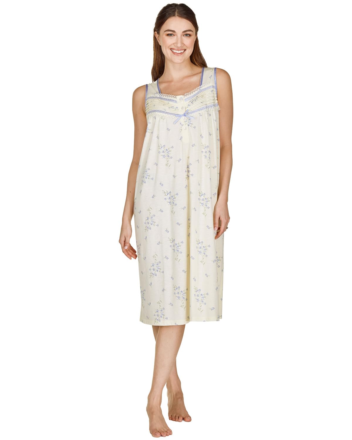 Slumber Hut Ladies 'Floral Breeze' Sleeveless Nightie 23354 Yellow XL-2XL