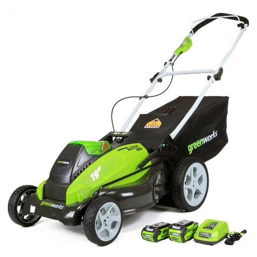Greenworks 40V 19-Inch Cordless Lawn Mower, 4.0 AH & 2.0 AH Batteries Included 25223