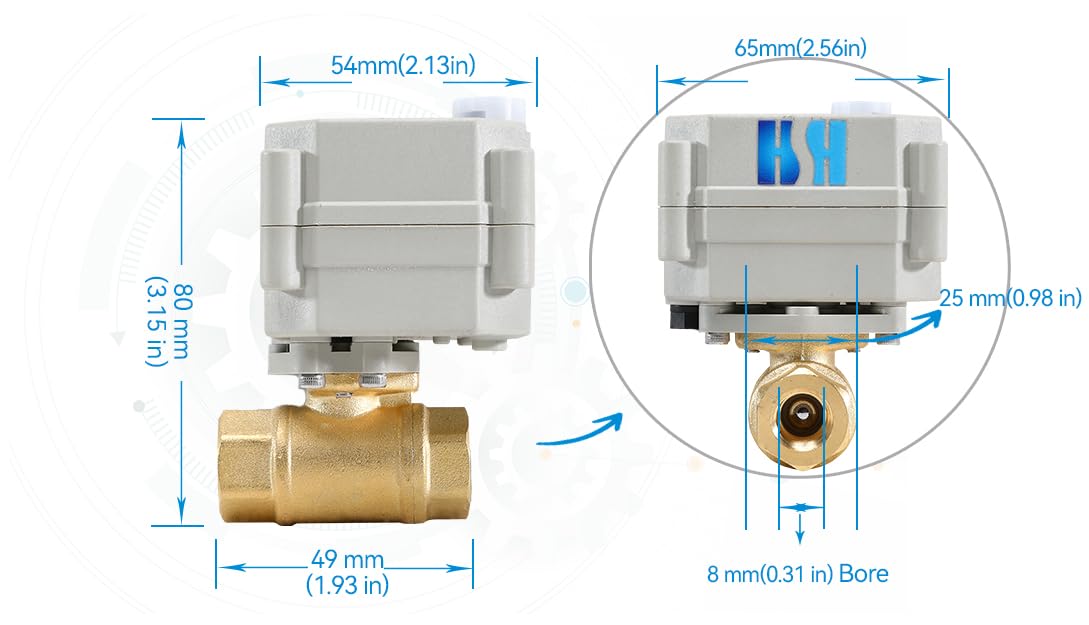 hi. 　2点 Amazon.com: HSH-Flo 3/8 inch Two Way Brass 12VDC 2 Wires