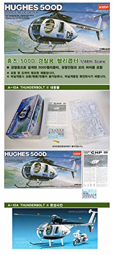 Academy Models Plastic Model Kit 1/48 Hughes 500D Police Helocopter