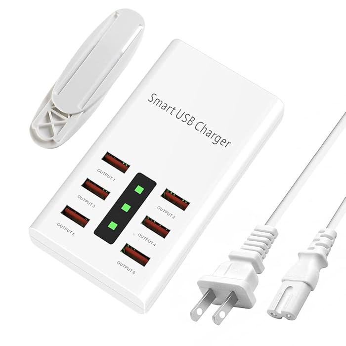 Buy Multiple Smart USB Charger,30W/6A 6Port Wall Charging Station,Fast