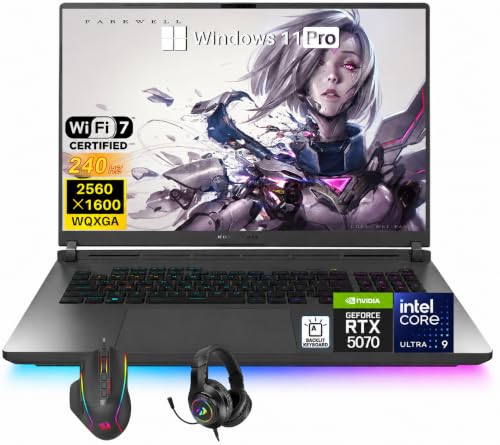 Image of ASUS ROG Strix G18 RTX 5070 Gaming AI Laptop, 18 inch WQXGA 240Hz 3ms 100% DCI-P3 Nebula Display, 24-Core Intel Ultra 9 275HX, 32 GB DDR5 RAM, 1 TB SSD, 4-Zone RGB Backlit KB, Wi-Fi 7, Windows 11 Pro