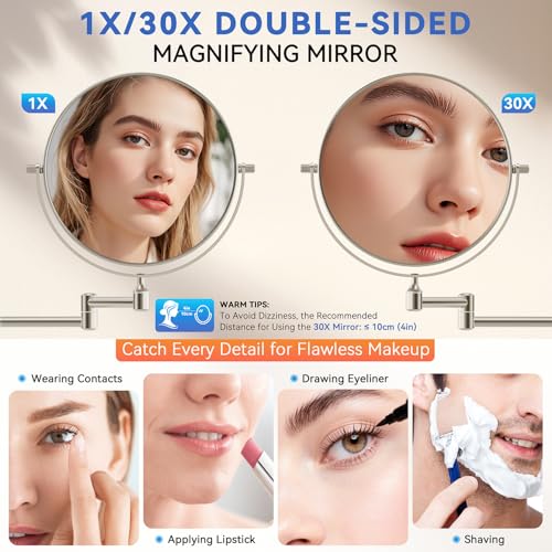 Espejo de Maquillaje Auxmir con Ampliación 1X/30X miniatura 2