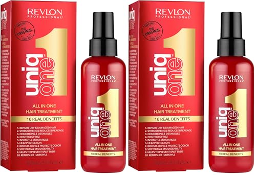 Revlon Professional UniqOne, Masque en Spray Sans Rinçage (150 ml), Soin Cheveux Nourrissant et Réparateur, Formule Vegan, Tous Types de Cheveux, Classique...