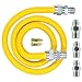 Dormont Safety-Shield 30C-3131KIT-48B Coated Stainless Steel Standard Gas Appliance Connector 5/8 Inch Outer Diameter 1 /2 Inch Inner Diameter, 2 x 1/2 Inch MIP & 1 x 3/4 Inch MIP, 48 Inches