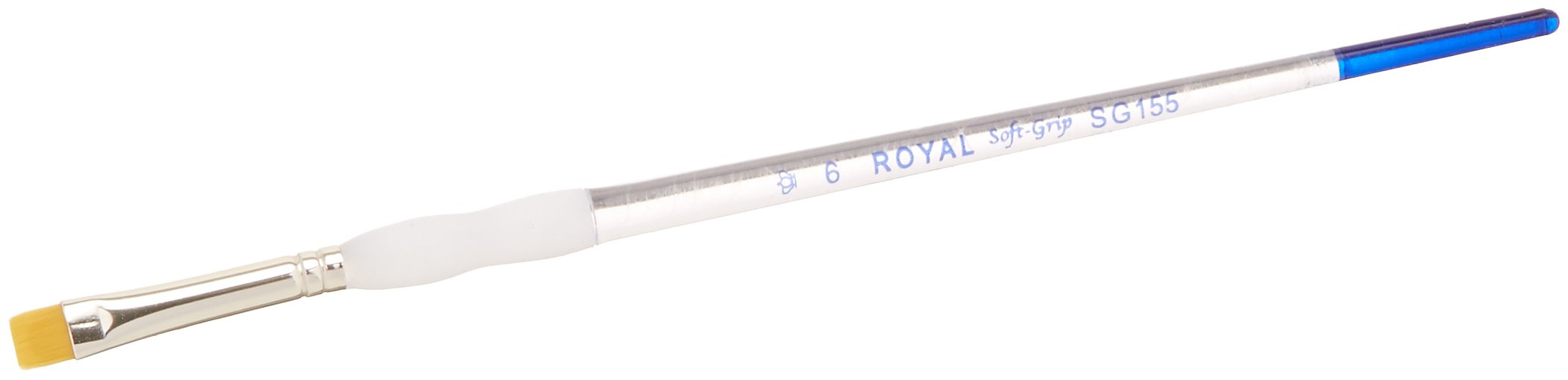 Royal Brush SG155-6 Royal & Langnickel Soft-Grip Short Shader Paintbrush, Gold Taklon, Size 6