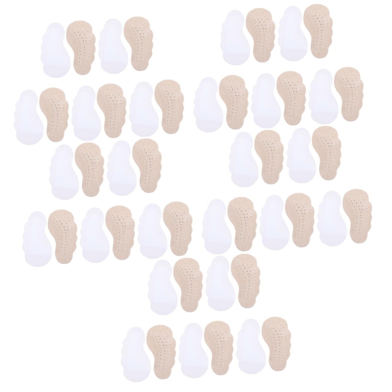 GLEAVI 25paare Einlegesohlen Für High Heels Fersenkissen Und Vorderfußpolster Und Selbstklebend Für Sommer Atmungsaktiv Und Druckentlastend