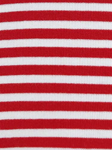 Image of Jockey 1360 Women's Super Combed Cotton Elastane Stretch Slim Fit Striped Round Neck Three Quarter Sleeve T-Shirt