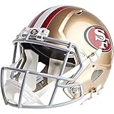 NFL San Francisco 49ers Riddell Full Size Replica Speed Helm, Medium, Gold