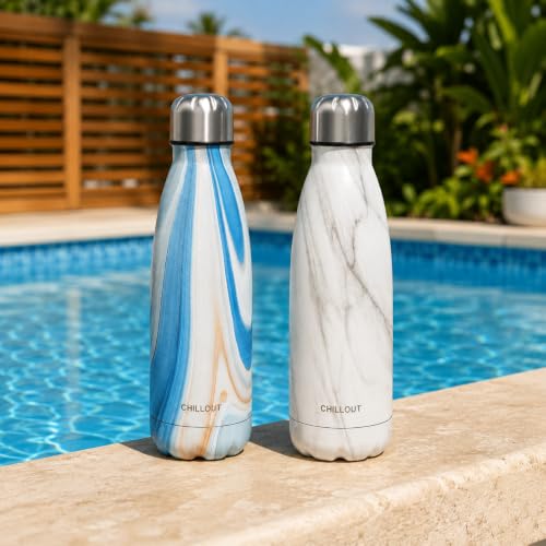 Image of CHILLOUT LIFE 17oz Insulated Stainless Steel Water Bottle, Leak Proof