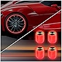 4PCS Little Evil Eye Tire Valve Stem Caps, Luminous Auto Wheel Air Valve Cap Universal Decoration Accessories for Car/SUV/Bicycle/Trucks/Motorcycles (Little Evil Eye-Red)