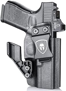 G17/19 Holster, IWB Kydex w/Claw & Optics Cut, Tailored Fit: Glock 17/19/19X/26/44/45 Gen(1 2 3 4 5) & Glock 23/32 Gen(3-4) Pistol, Inside Waistband Concealed Carry, Adj. Posi-Click Retention & Cant