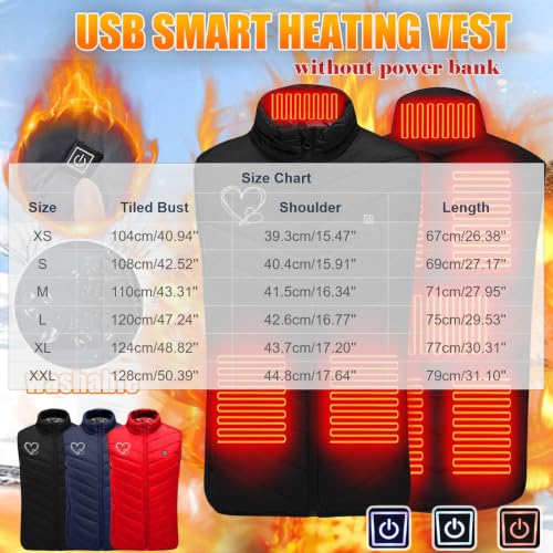 Heated Vest for Men Women Winter Warm Lightweight Quilted Heated Jacket - image 3