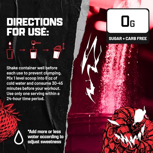 Image of Outrage Ultra HIGH STIM Pre-Workout Powder for Men Fruit Punch | 400mg Caffeine, L-Citrulline, Beta-Alanine, Creatine | Extreme Energy, Focus, Strength & Endurance | 30 Servings