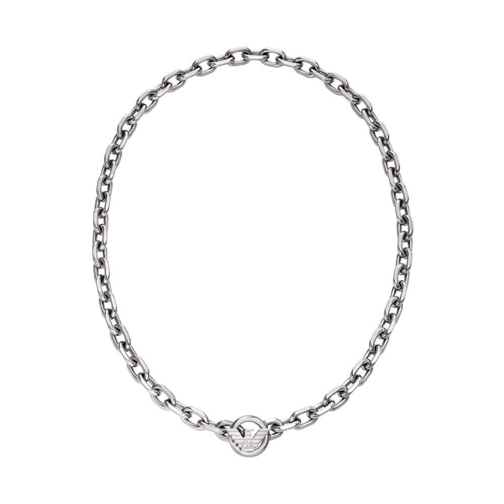 Emporio Armani Men's Silver-Tone Stainless Steel Necklace, EGS3235040