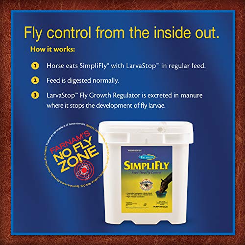 Farnam SimpliFly Feed Through Fly Control for Horses, Breaks the Fly Life Cycle, Pellets, 10 Pound Bucket, 160 Day… - Image 6
