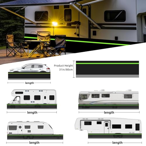 Rodapié de caravana para protección en invierno, parte inferior de malla de hierro para mayor durabilidad, ideal para remolques de viaje y casas móviles