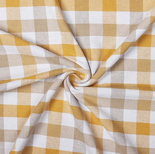 Image of AIRWILL, 200GSM Handloom Cotton Double Bedsheet with 2 Pillow Covers (Lanfranki Yellow)